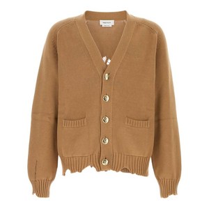 알렉산더맥퀸 디스트레스드 스컬 가디건, 베이지계열, Standard M