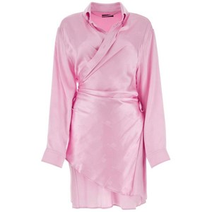 발렌시아가 모노그램 자카드 셔츠 드레스, 핑크계열, France 38(KR 66)