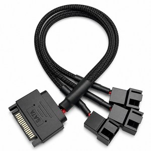 컴퓨터 쿨링팬 SATA to 3핀 4핀 확장 분배 케이블