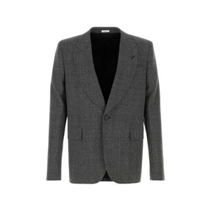 알렉산더맥퀸 체크 블레이저, 그레이계열, Italy 52