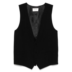 생로랑 실크 크레이프 베스트, 블랙계열, France 48