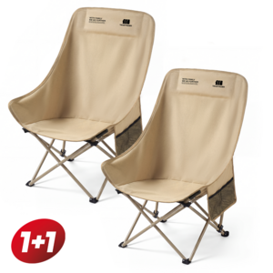 탄씨엔쯔 탄스트라이더 하이백 체어 접이식 경량 캠핑의자, 블랙, 2개
