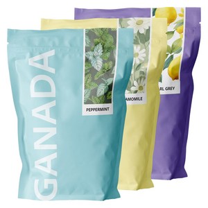 가나다 티백 허브차 3종 (총 75티백), 얼그레이+캐모마일+..., 1세트