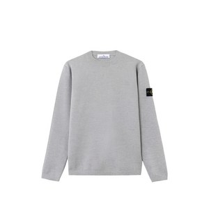 스톤 아일랜드 로고 패치 크루넥 스웨터, 그레이계열, Standard S(KR 90)