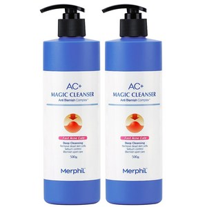 메르필 바디여드름/등드름개선/허가받은 AC+매직바디워시 베이비코튼향, 500g, 2개