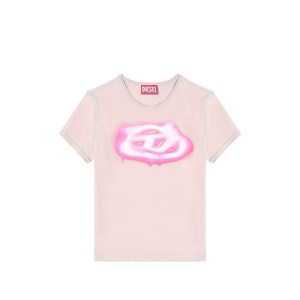 디젤 T-언큐티즈 롱 S3 프린트 티셔츠, 핑크계열, Standard L