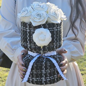 [플라담] 명품 꽃다발 여자친구 생일 축하 졸업식 결혼기념일 임신 선물, 블랙, 11송이