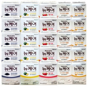 뉴케어 미니 구수한맛 5팩+ 미니 바나나맛 5팩+ 검은깨 5팩+ 단호박맛 5팩+ 딸기맛 5팩, 1세트, 15ml