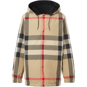 버버리 리버서블 체크 후드 재킷, 블랙계열+베이지계열, Mid standard S(KR 95/100)