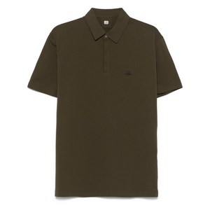 C.P.컴퍼니 로고 패치 폴로 셔츠