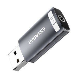 Essager USB C타입 외장형 사운드 카드 단일/듀얼