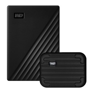 WD My Passpot 휴대용 외장하드 + 파우치, 5TB, 블랙