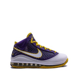 나이키 에어 맥스 르브론 7 미디어 데이 스니커즈, US men 7.5(KR 255), 바이올렛/보라계열+옐로우계열