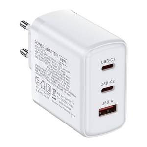 ANNIBER PD3.0 PPS2.0 65W C타입 GaN 3포트 갤러시 초고속 멀티충전기 아이폰17/16/15 삼성 갤러시S25/24 Z폴드7/6/5 Z플립7/6/5 호환