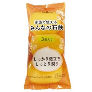 Pelican 가족끼리 사용할 수 있는 모두의 비누 부드러운 플로럴 향 3개입, 255g, 1개입