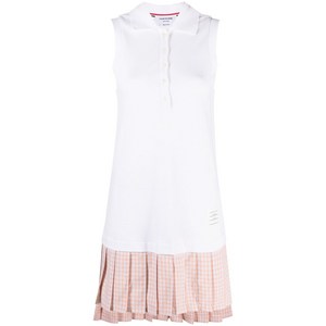 톰 브라운 플리츠 패널 폴로 드레스