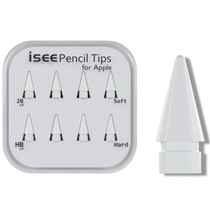 아이시(isee) 애플펜슬/애플펜슬 프로 호환 펜촉 1~4세대 2B HB 총 8개입