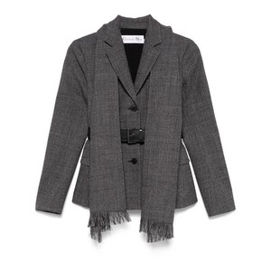 디올 스카프 디테일 블레이저