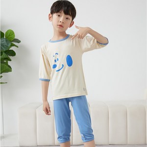 아카누스 남여아 편한 홈웨어 아동 모달 7부 실내복 상하세트