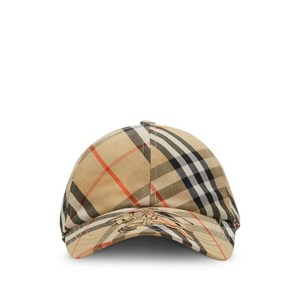 버버리 체크 패턴 베이스볼 캡 모자, L(KR 620), 베이지계열+블랙계열