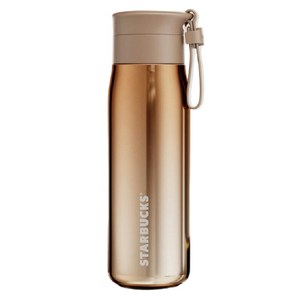 스타벅스 럭키 휴대용 보온 텀블러 ST-BW2007, 골드, 296ml, 1개