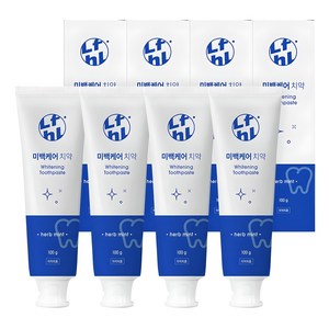 라이프홀릭 미백케어 치약, 100g, 4개