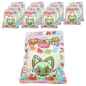 일본롯데 포케푸니 후르츠 귤 + 사과 + 머스캣 + 리치 맛, 80g, 12개