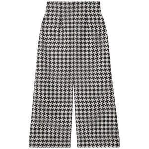 버버리 하운즈투스 패턴 개버딘 크롭 팬츠, 블랙계열+화이트계열, UK 6(KR 44-55)