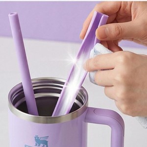 텀블러용 실리콘 롱빨대 30cm 개별포장 스탠리 스타벅스 호환용 빨대