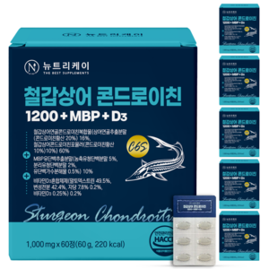 뉴트리케이 C6S 6형 뮤코다당단백 철갑상어 연골 콘드로이친 1200 MBP 식약청인증 HACCP, 60정, 6개