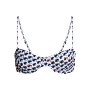 토리 버치 아이 프린트 비키니 탑, 블루계열, Standard S(KR S/M)