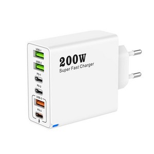 6포트 200W 초고속 멀티 충전기 3USB+3PD