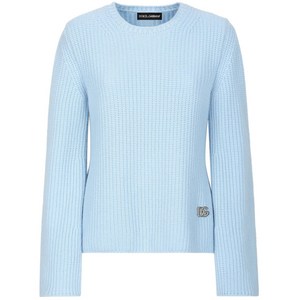 돌체앤가바나 DNA DG 로고 장식 캐시미어 스웨터, 블루계열, Italy 44(KR 66)