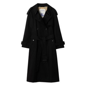 버버리 피츠로비아 더블 브레스티드 벨트 트렌치코트, 블랙계열, UK 6(KR 44-55)