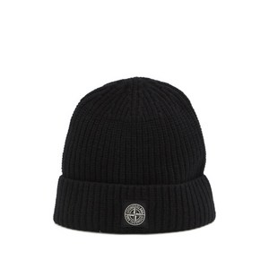 스톤 아일랜드 골지 니트 로고 비니