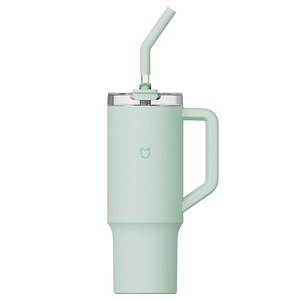샤오미 미지아 대용량 스테인레스 스트로우 손잡이 텀블러 MJXGB01RM, 라임 그린, 1000ml, 1개