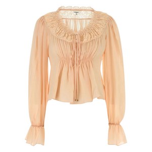 끌로에 레이스 트리밍 블라우스