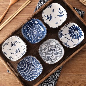 Qiaokao 일본풍 디자인 세라믹 사각 접시