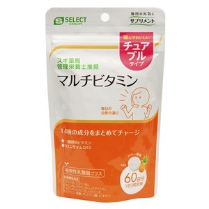 에스셀렉트 멀티 비타민 파인애플맛 츄어블, 120정, 1개