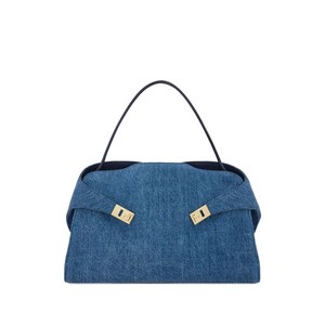 페라가모 허그 소프트 데님 숄더 백