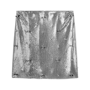 베르사체 치엘로 스텔라토 미니 스커트, 그레이계열, Italy 38(KR 44)