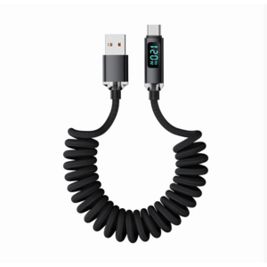 Bolt Wave C타입 고속 충전 케이블 스프링 디지털 100w