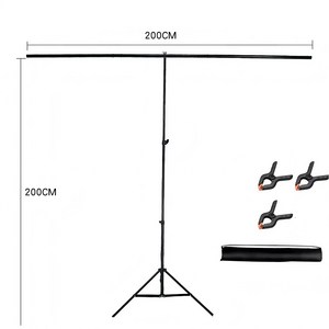 T자 촬영용 배경천 거치대 배경사진 스크린 스탠드 풀세트 거치대 2x2m