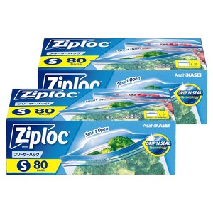 지퍼락 프리저 지퍼백, 소(S), 80개, 2개