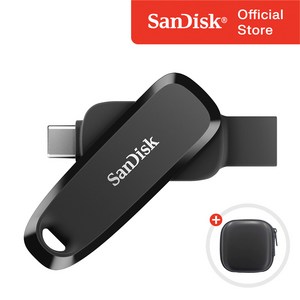 샌디스크 USB 3.2 Gen1 메모리 C타입 OTG SDDDC6 블랙 + 케이스 패키지