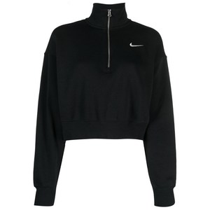 나이키 피닉스 크롭 집업 스웨트셔츠, 블랙계열, Standard M