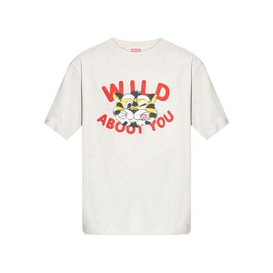 겐조 와일드 타이거 카툰 프린트 티셔츠, 그레이계열, Standard XL(KR 110)