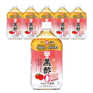 미즈칸 사과 흑초 스트레이트 음료, 1L, 6개