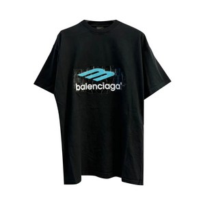 발렌시아가 logo-detail T-shirt, 브라운계열+블랙계열, Standard XXS(KR 90)