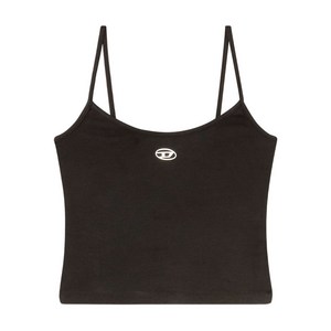 디젤 T허피 로고 디테일 탑, 블랙계열, Standard XXS(KR 33)